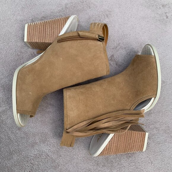 Aldo Lennoxville Suede Block Heel Booties Sz 7.5 - Picture 9 of 14